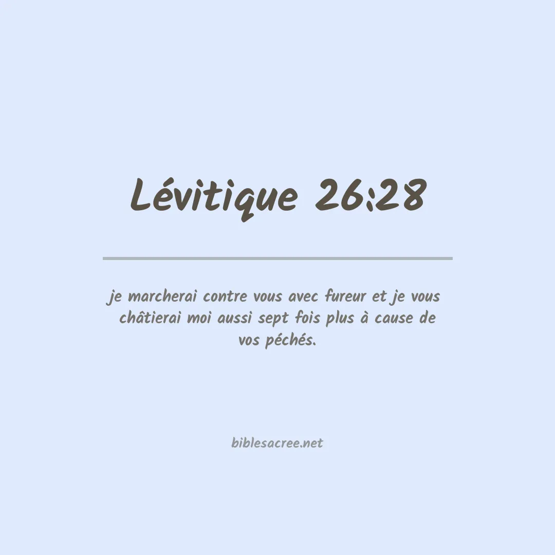 Lévitique - 26:28