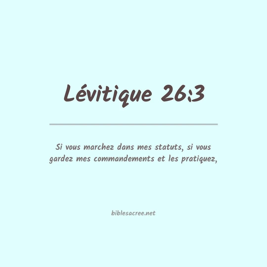 Lévitique - 26:3