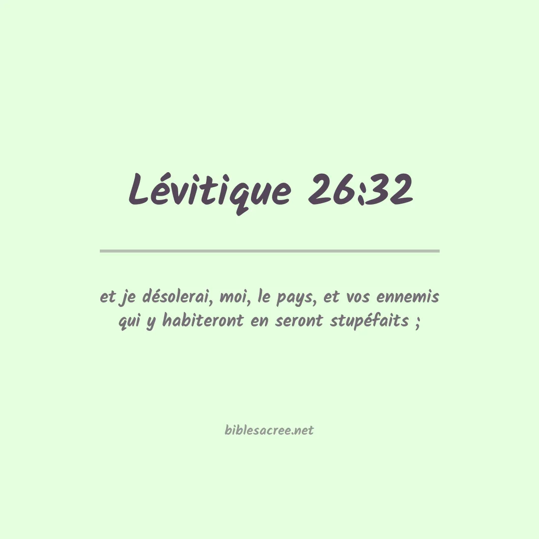 Lévitique - 26:32