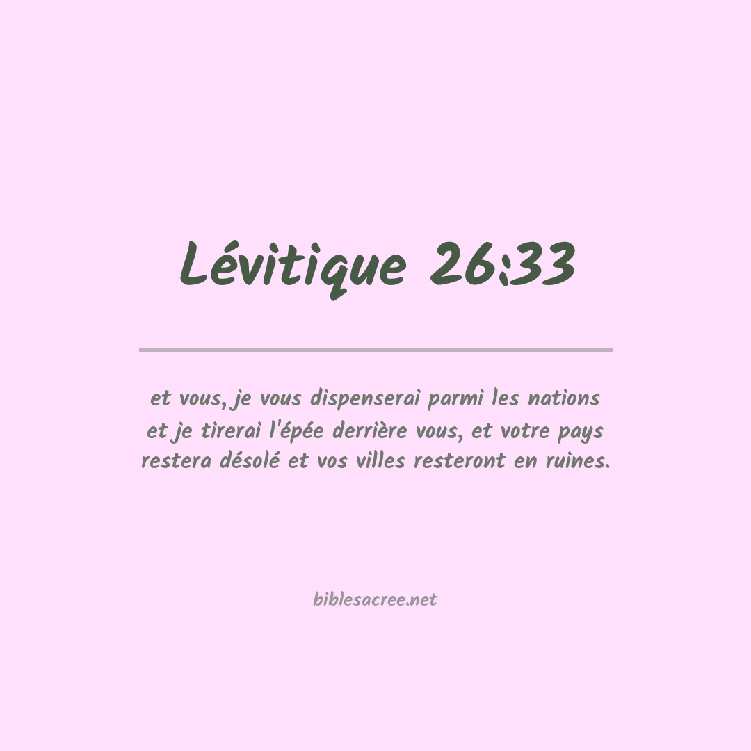 Lévitique - 26:33