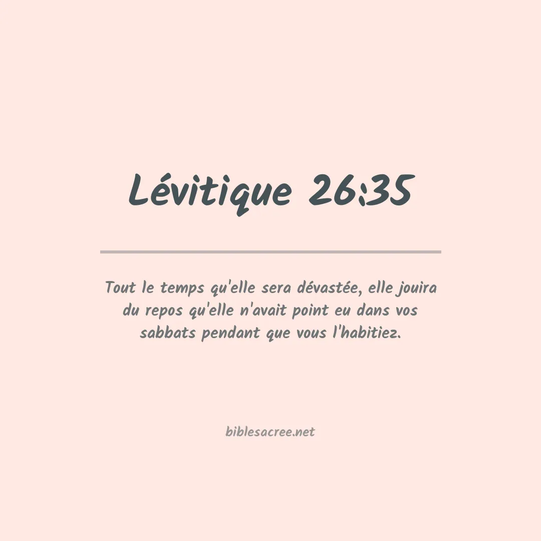 Lévitique - 26:35
