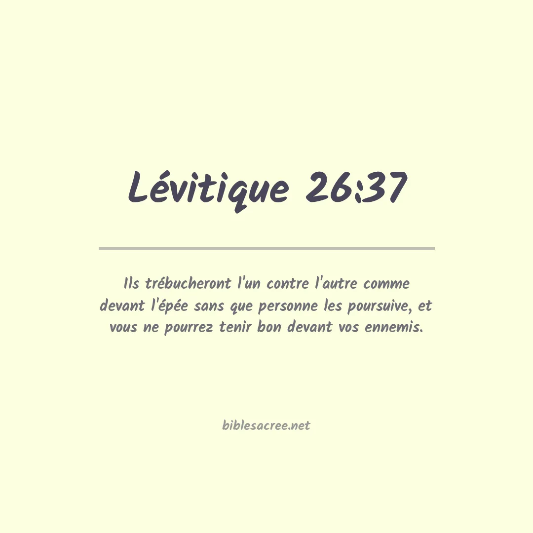 Lévitique - 26:37