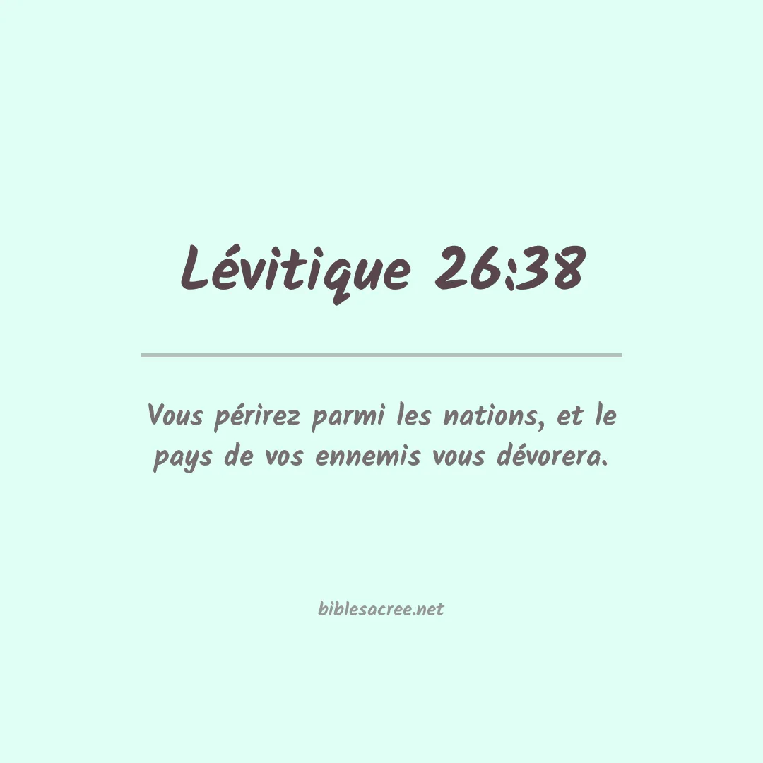 Lévitique - 26:38