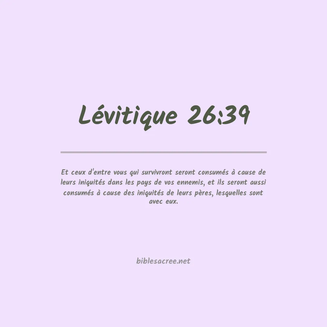 Lévitique - 26:39