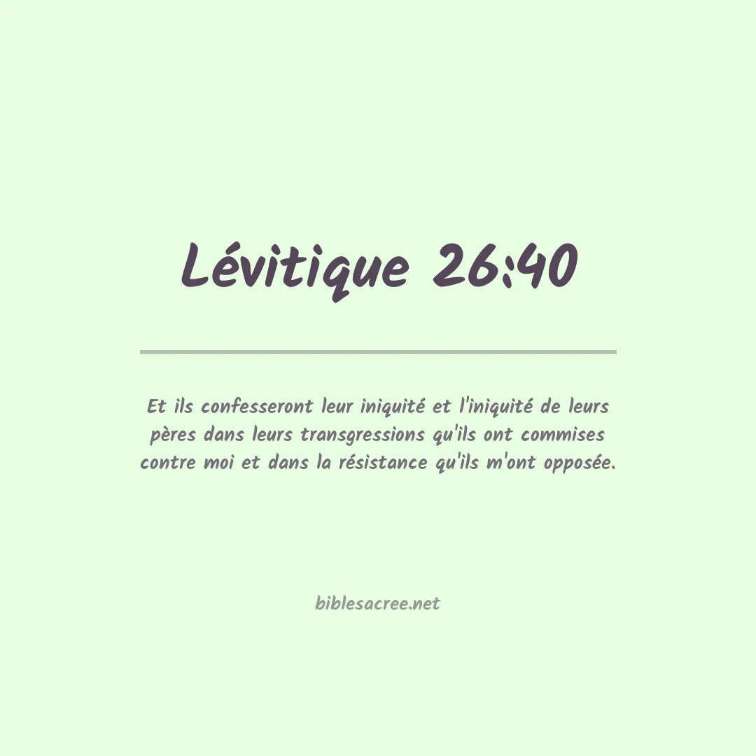 Lévitique - 26:40