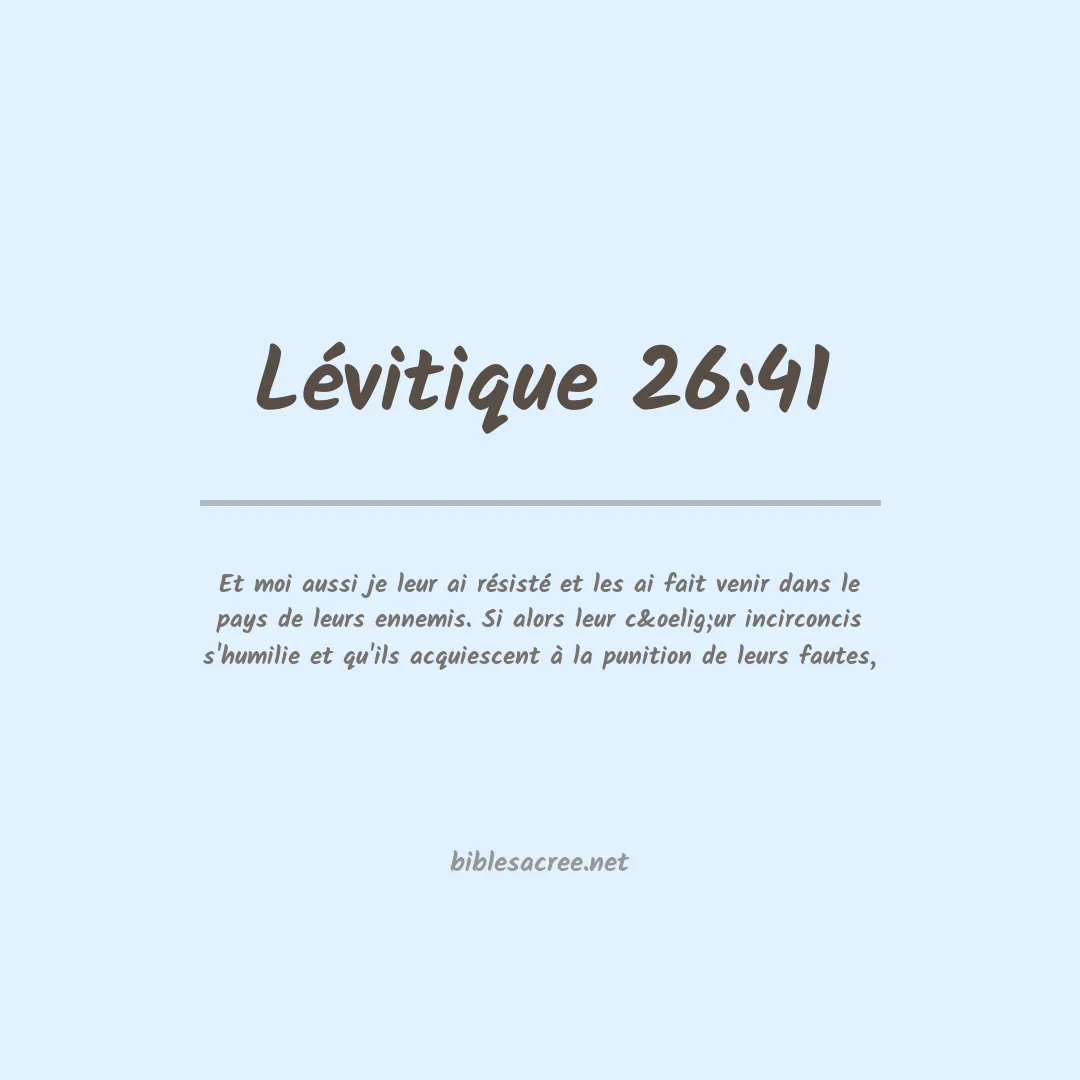 Lévitique - 26:41