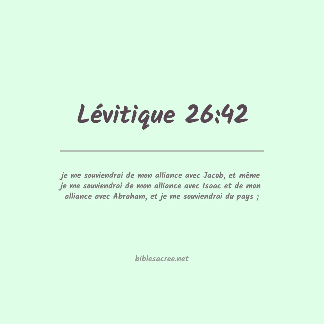 Lévitique - 26:42