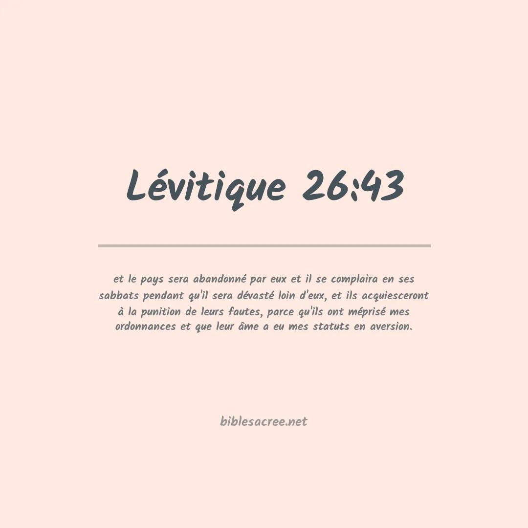 Lévitique - 26:43