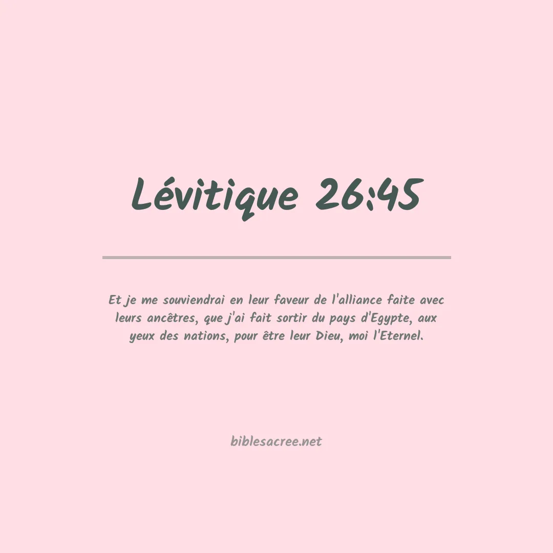 Lévitique - 26:45