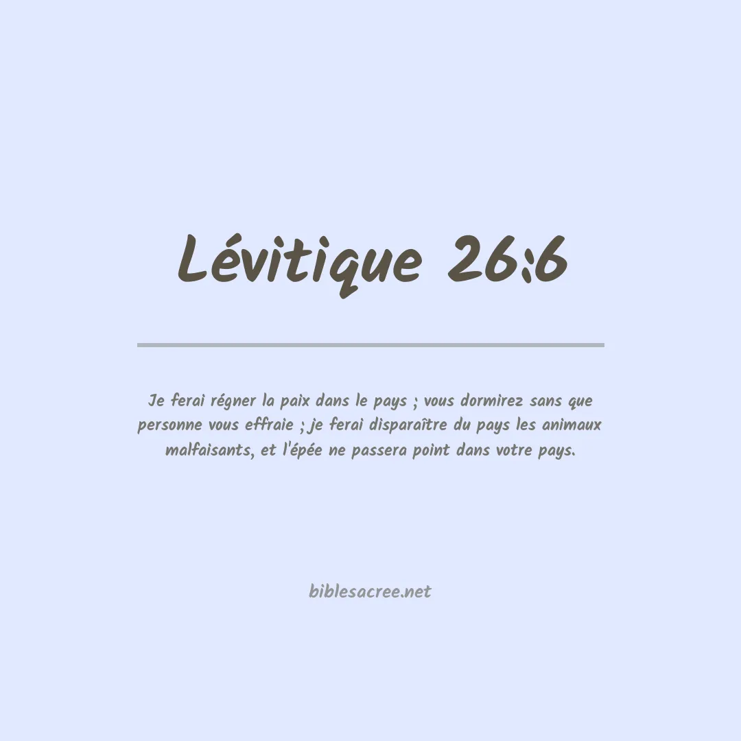 Lévitique - 26:6