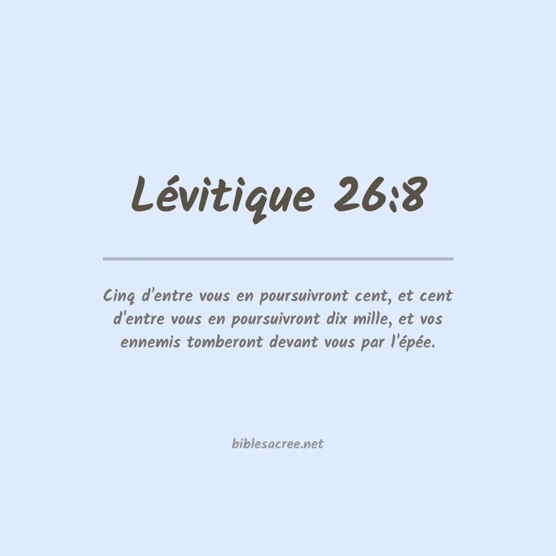 Lévitique - 26:8