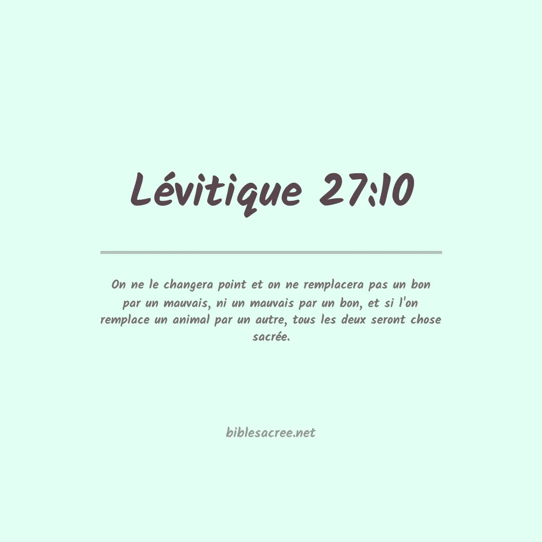 Lévitique - 27:10