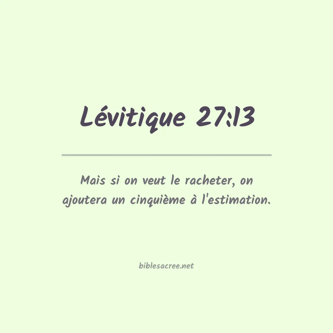 Lévitique - 27:13