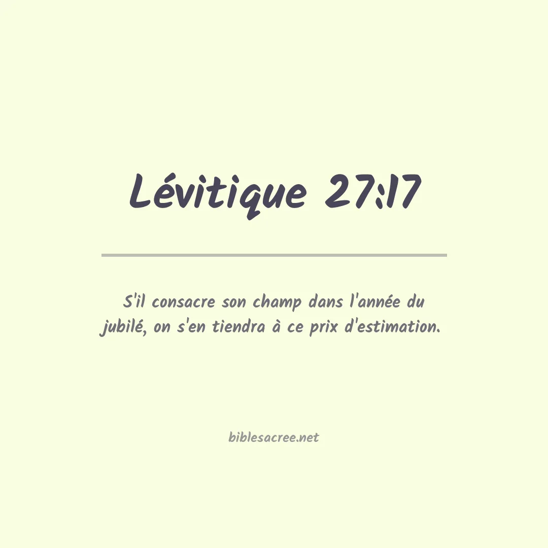 Lévitique - 27:17