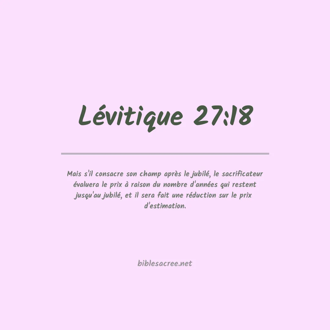 Lévitique - 27:18