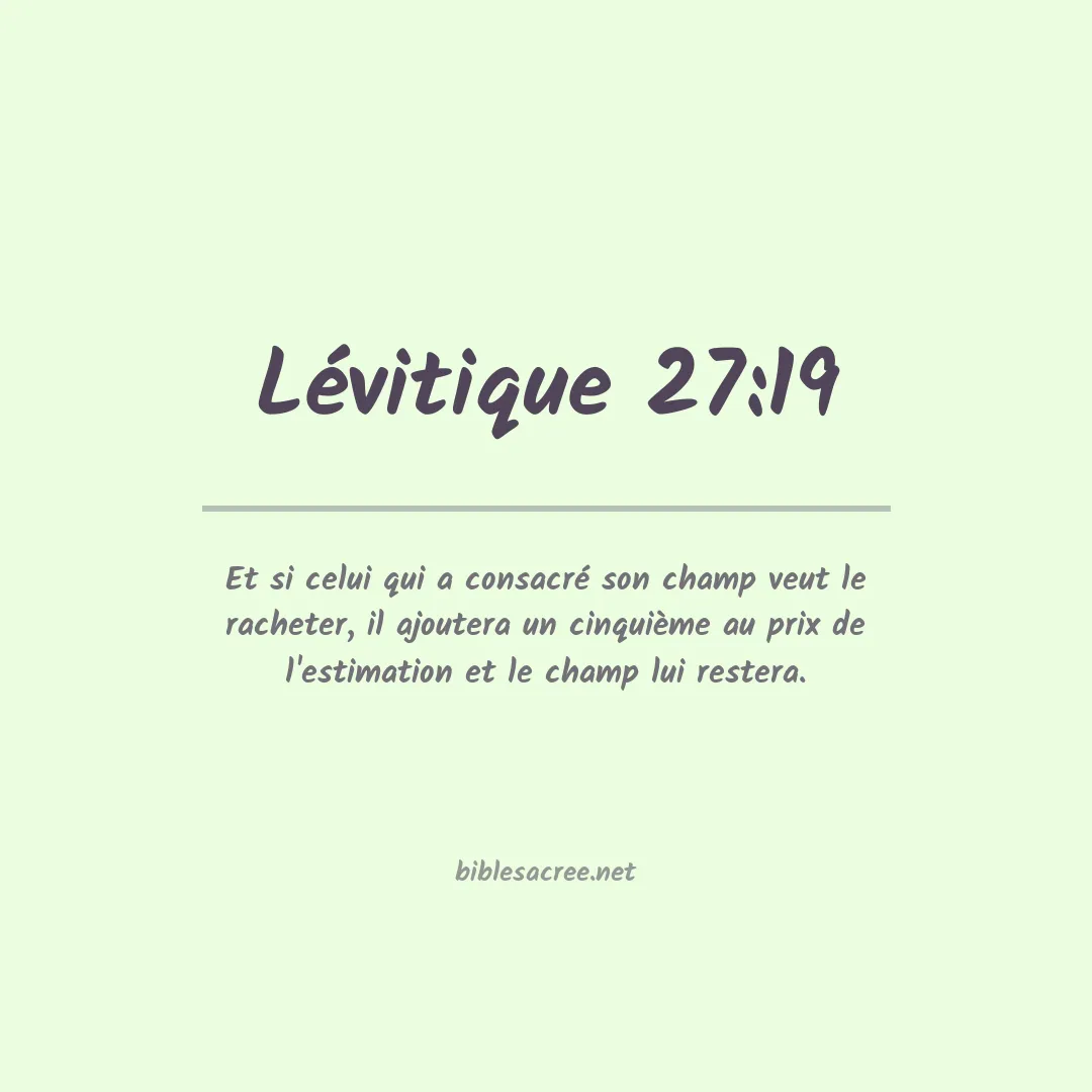 Lévitique - 27:19