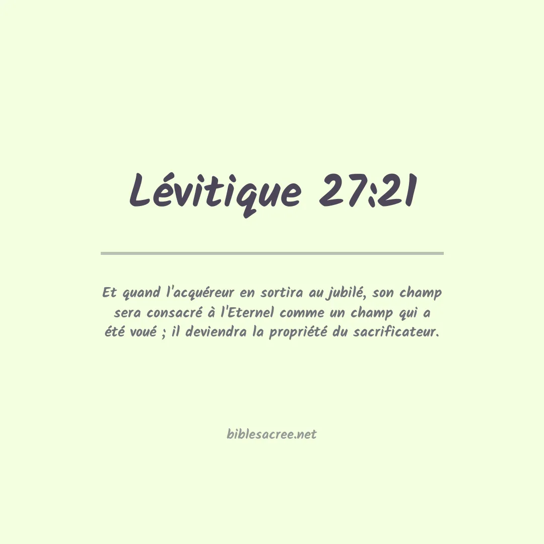 Lévitique - 27:21