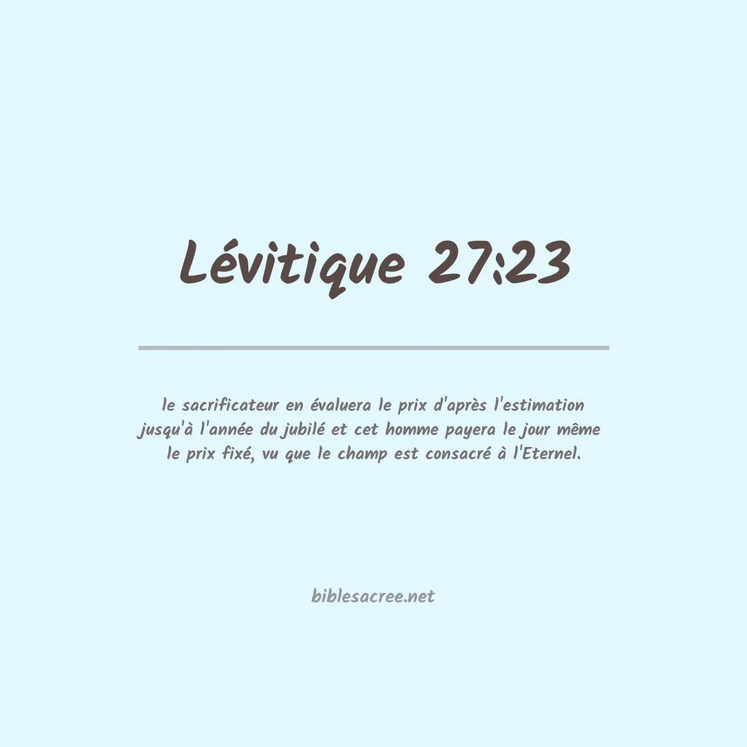 Lévitique - 27:23