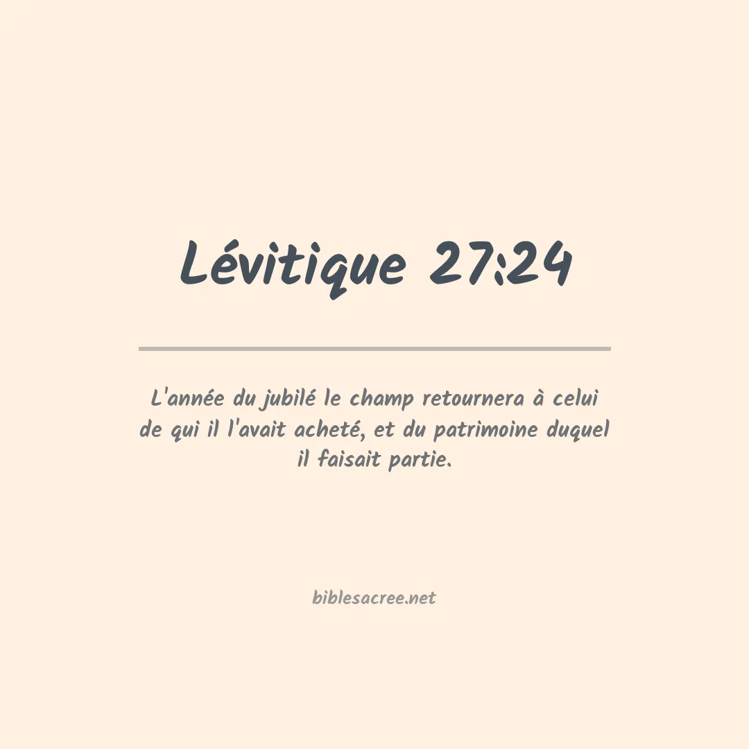 Lévitique - 27:24