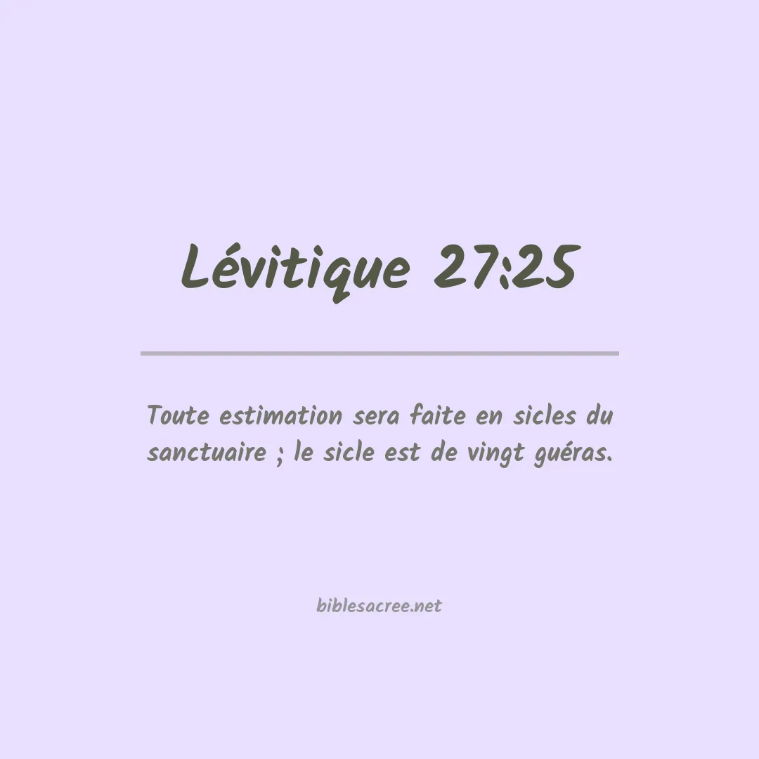 Lévitique - 27:25