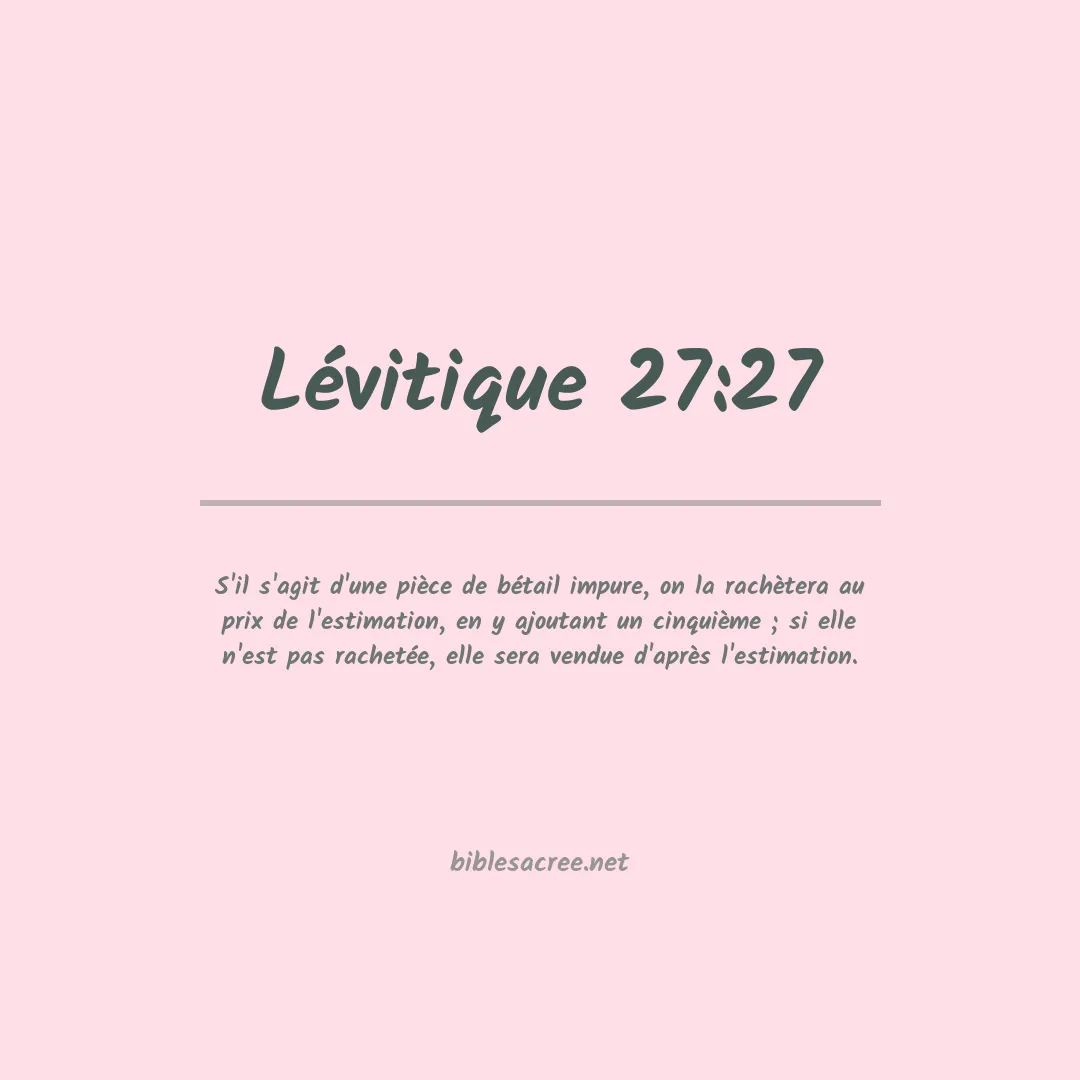 Lévitique - 27:27