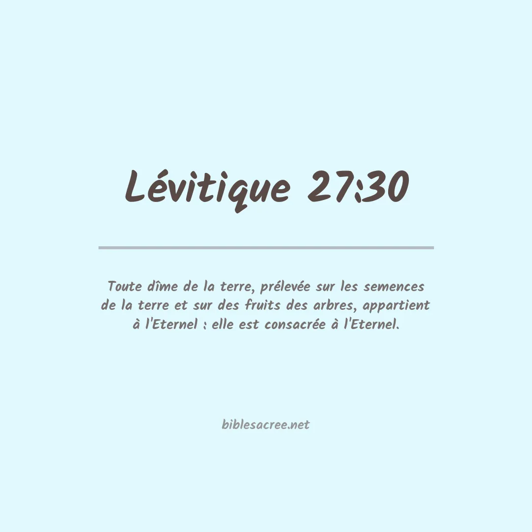 Lévitique - 27:30