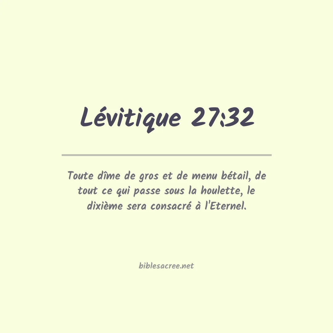 Lévitique - 27:32