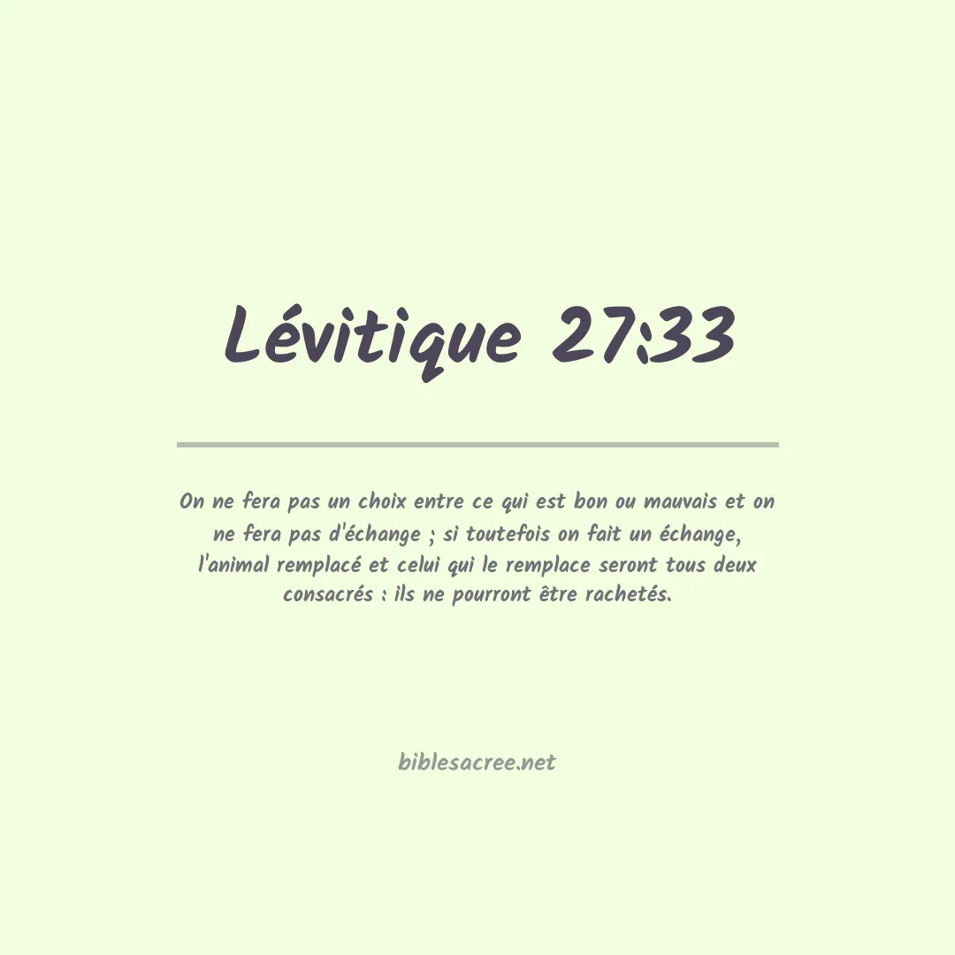 Lévitique - 27:33