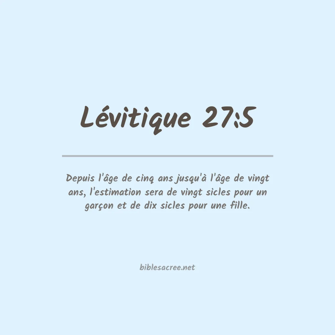 Lévitique - 27:5