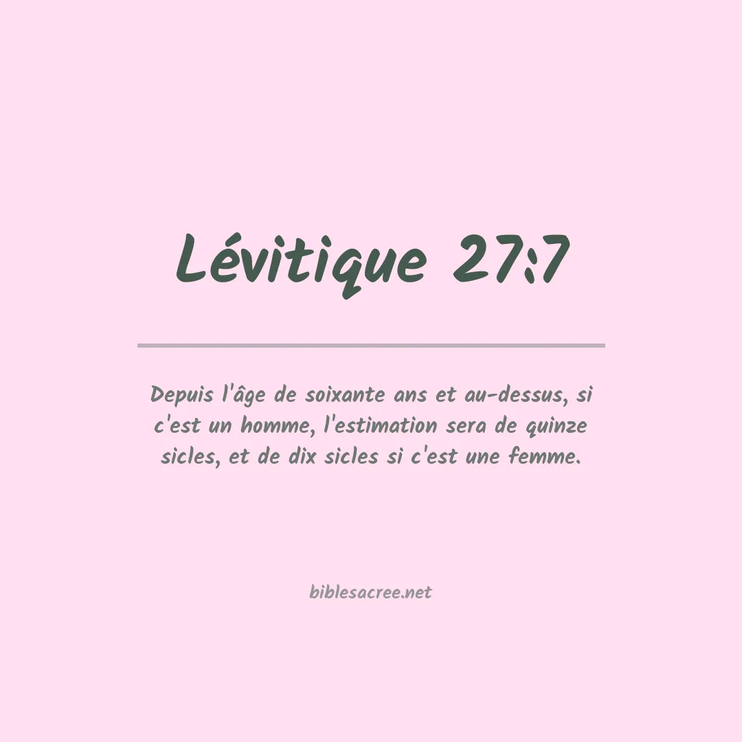 Lévitique - 27:7