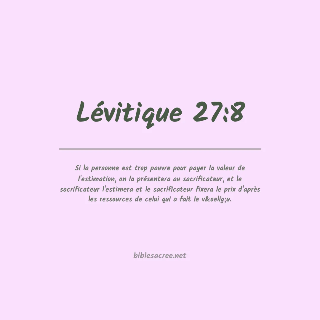 Lévitique - 27:8