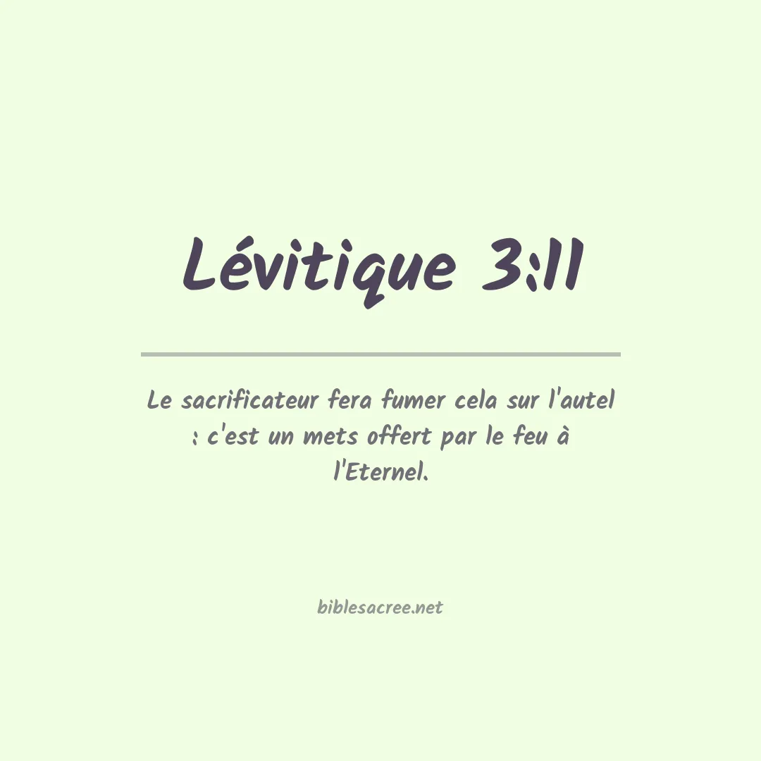 Lévitique - 3:11