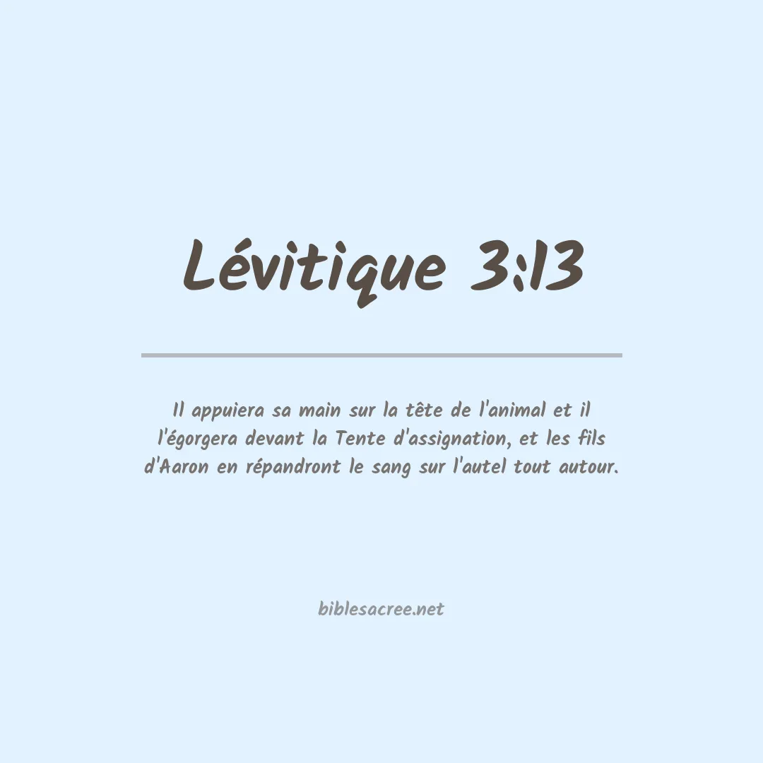 Lévitique - 3:13