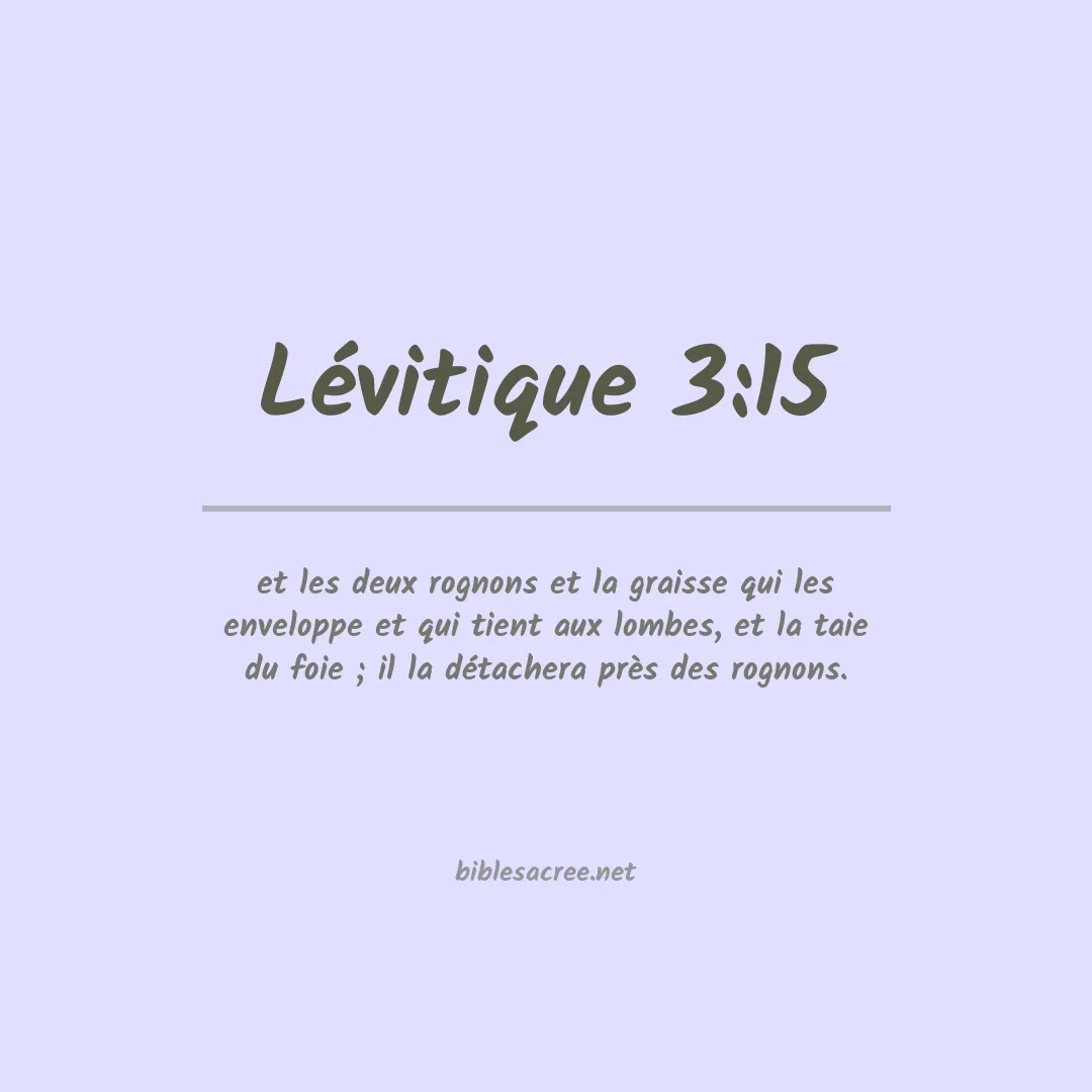 Lévitique - 3:15