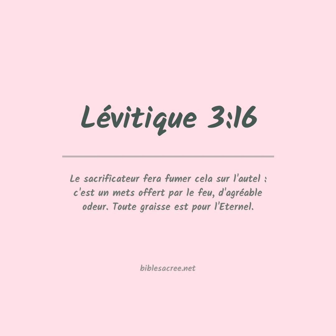 Lévitique - 3:16