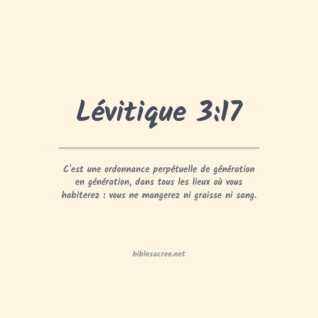 Lévitique - 3:17