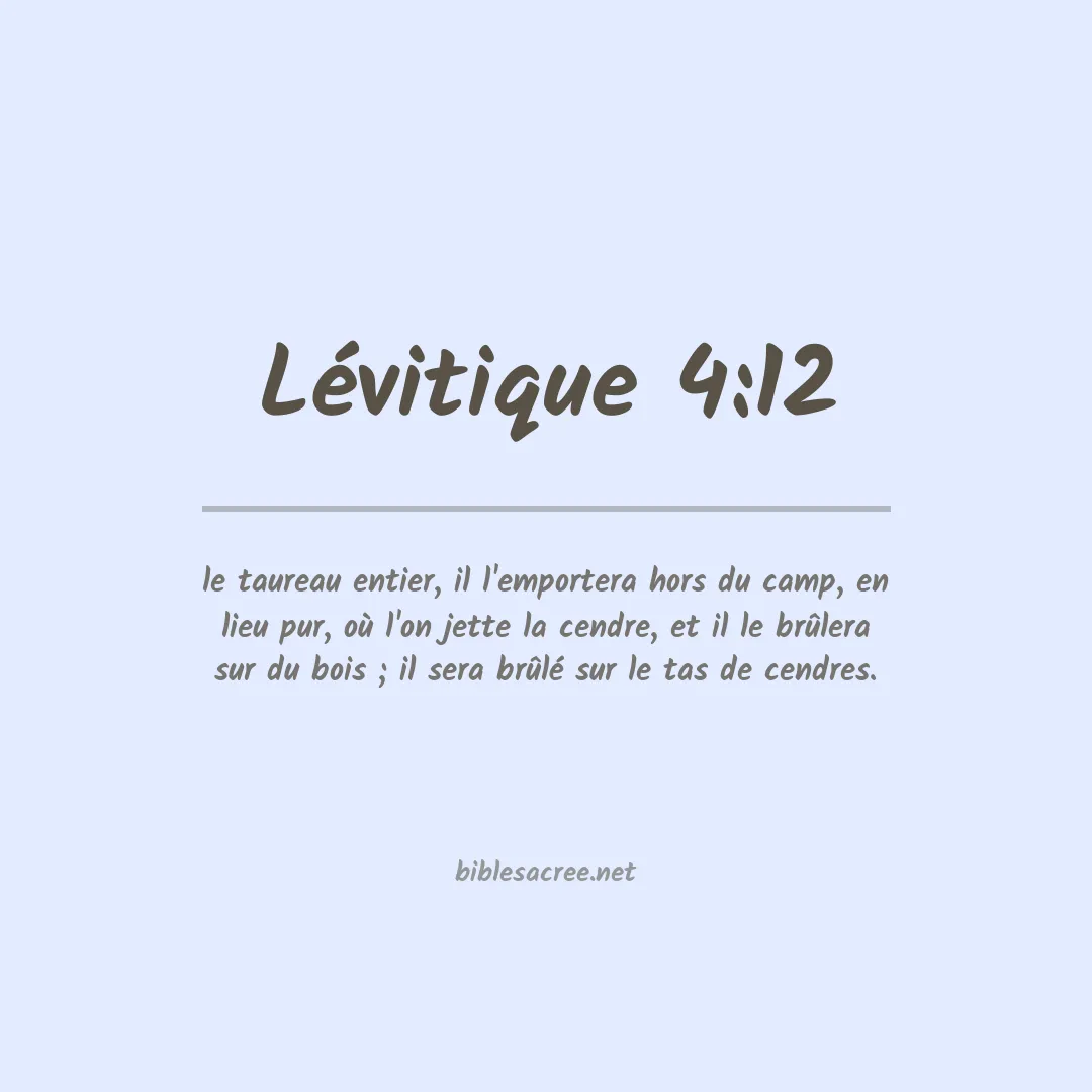 Lévitique - 4:12