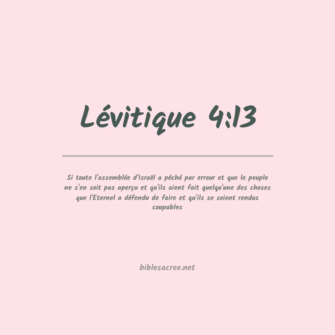 Lévitique - 4:13