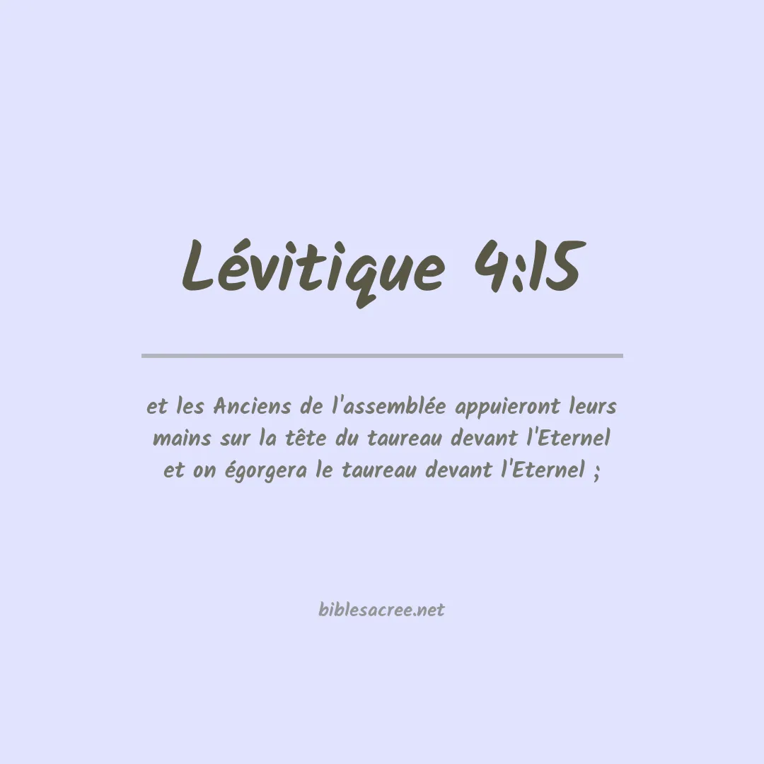 Lévitique - 4:15