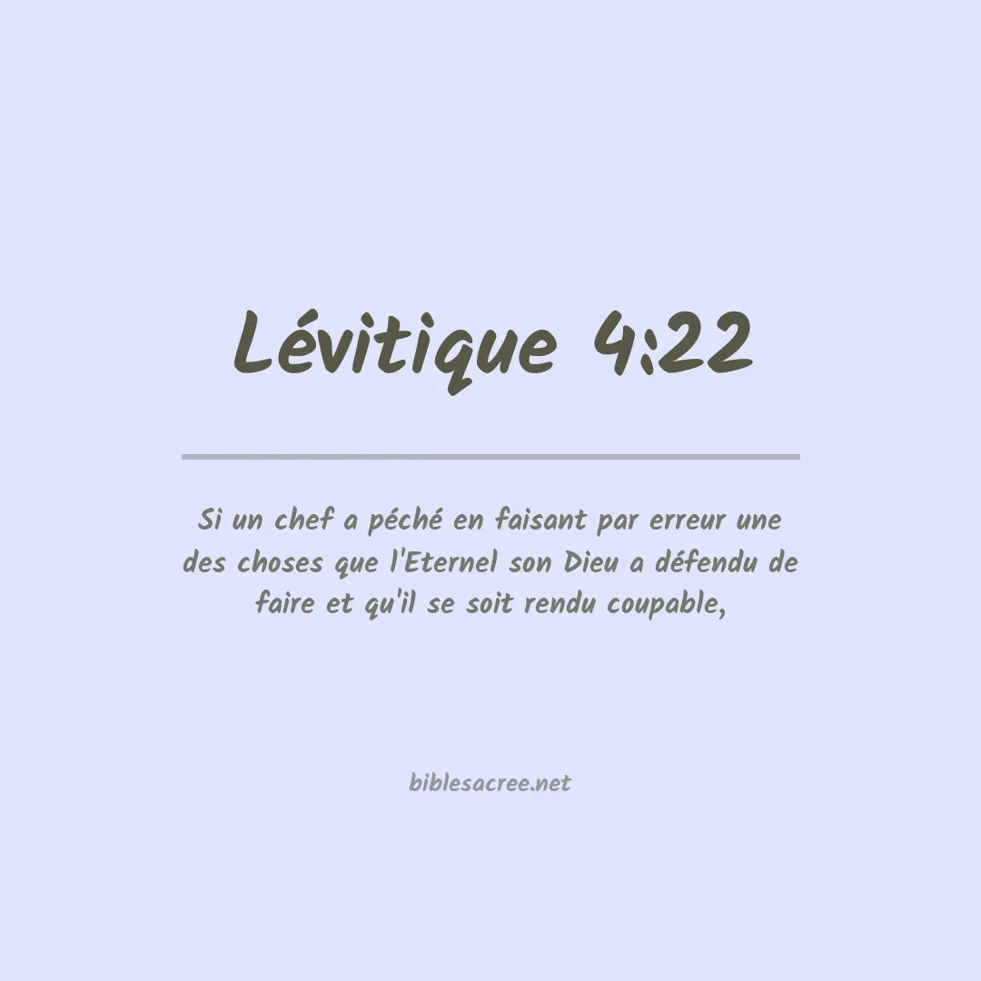 Lévitique - 4:22