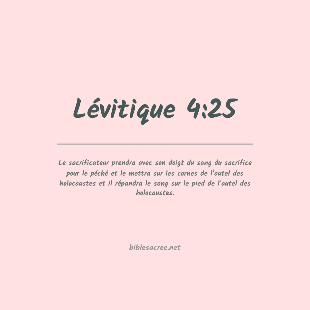 Lévitique - 4:25