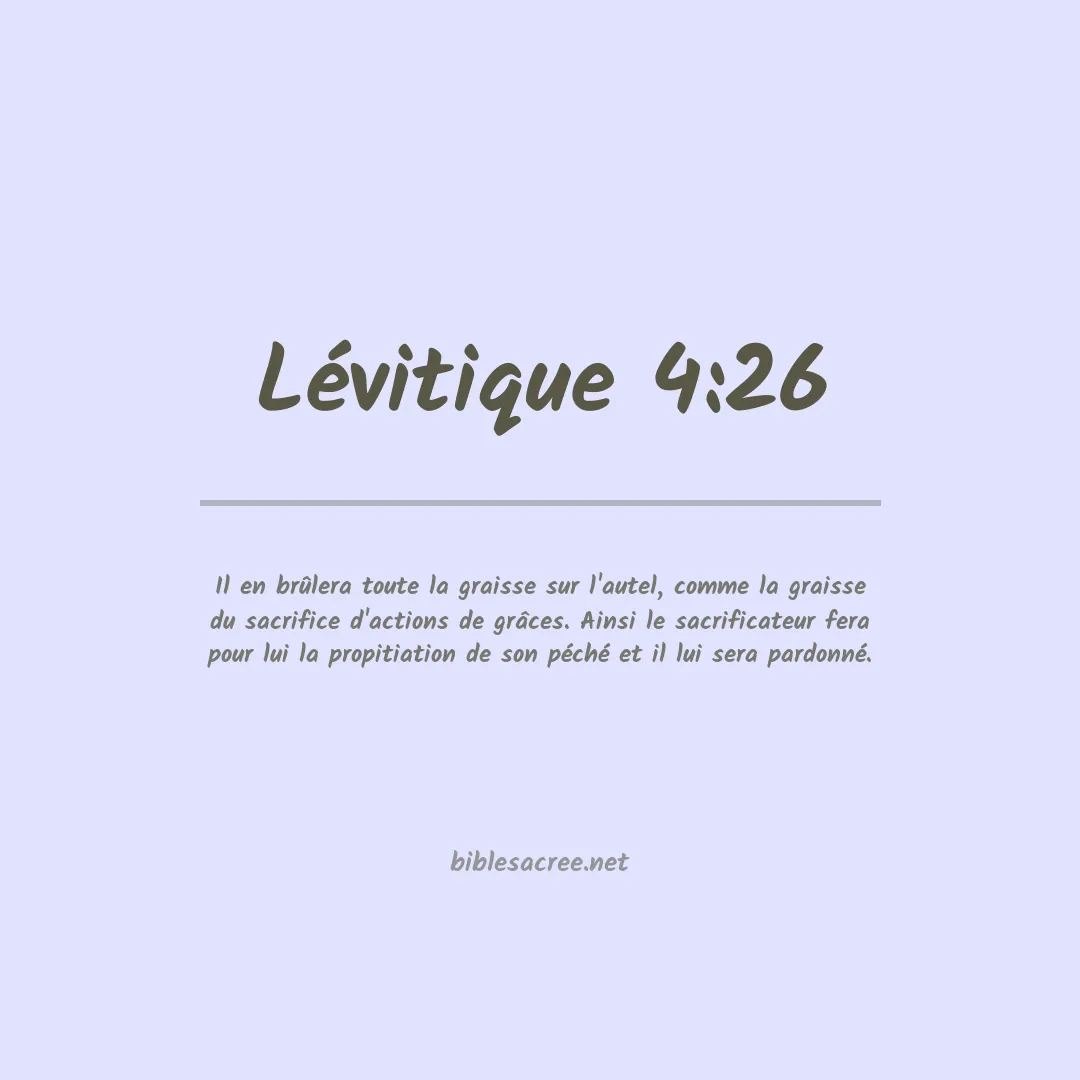 Lévitique - 4:26