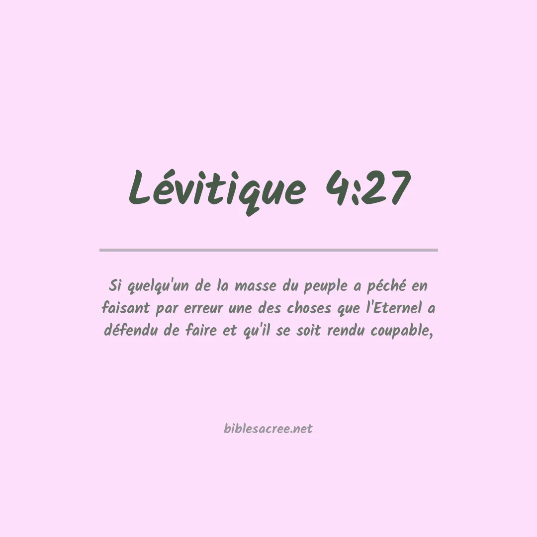 Lévitique - 4:27