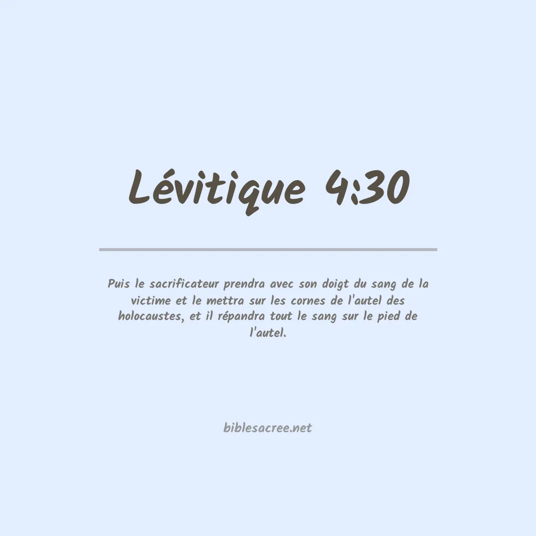 Lévitique - 4:30