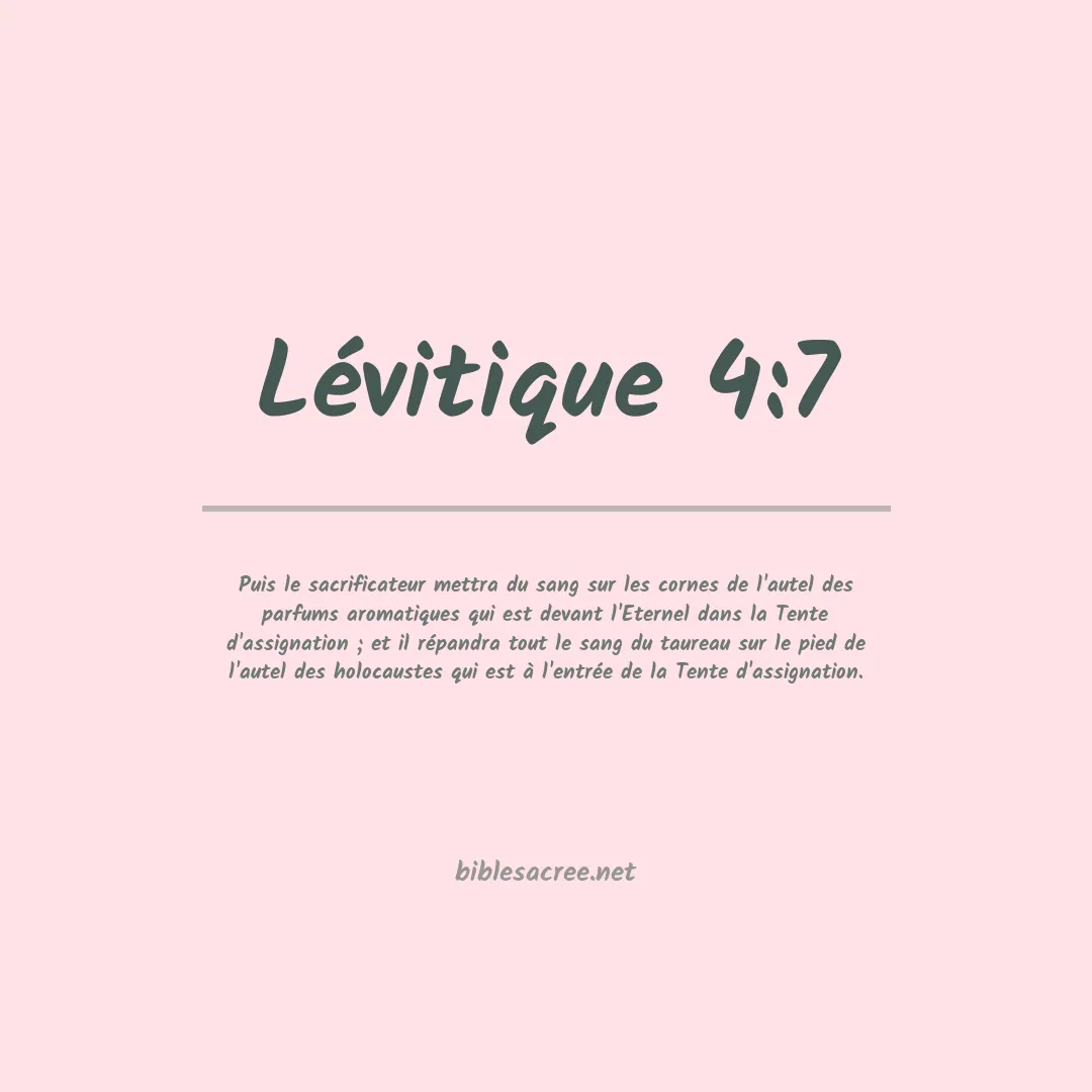 Lévitique - 4:7