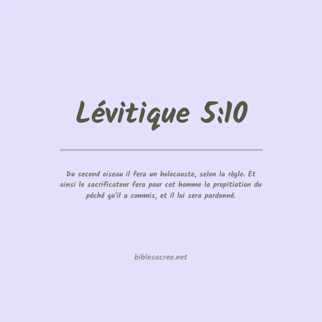 Lévitique - 5:10