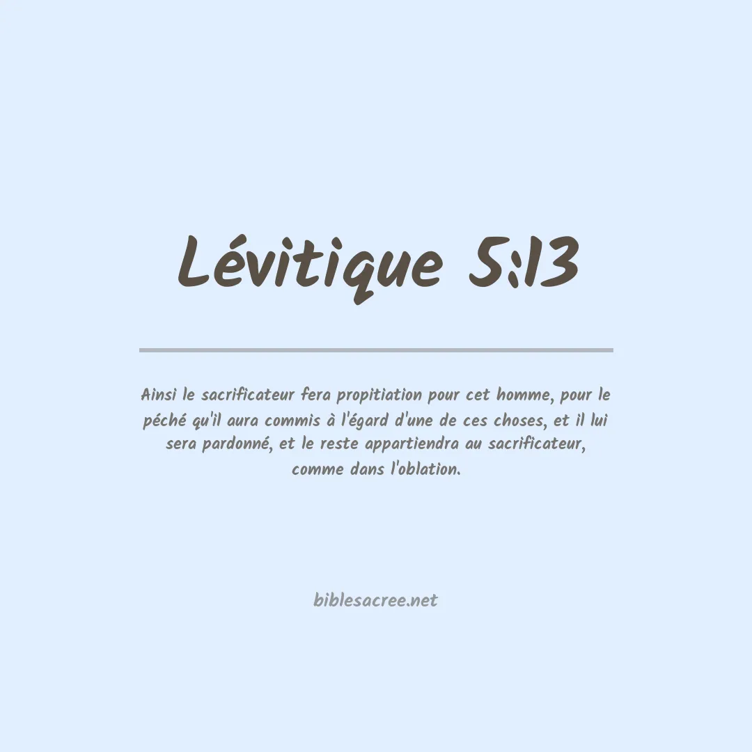 Lévitique - 5:13