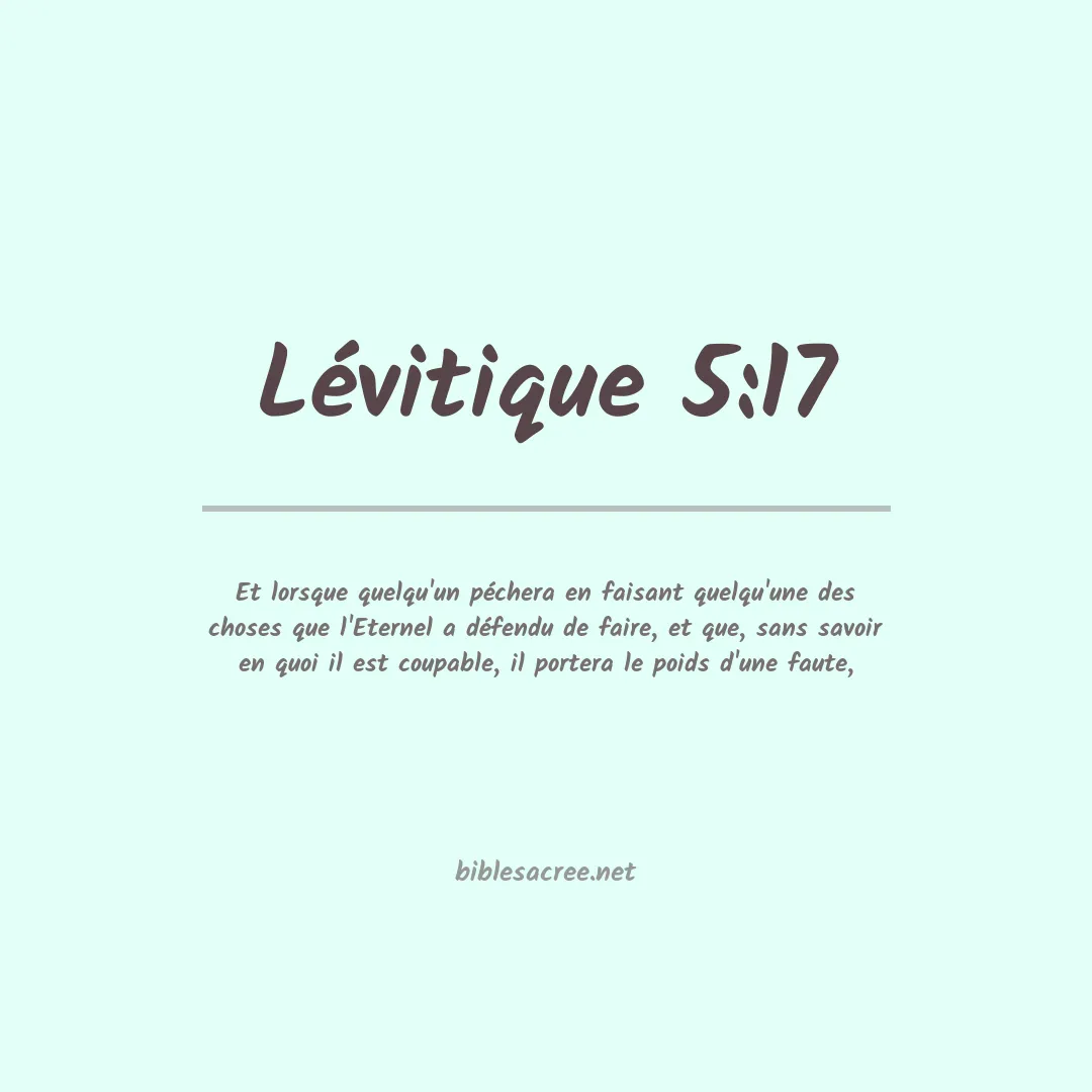Lévitique - 5:17