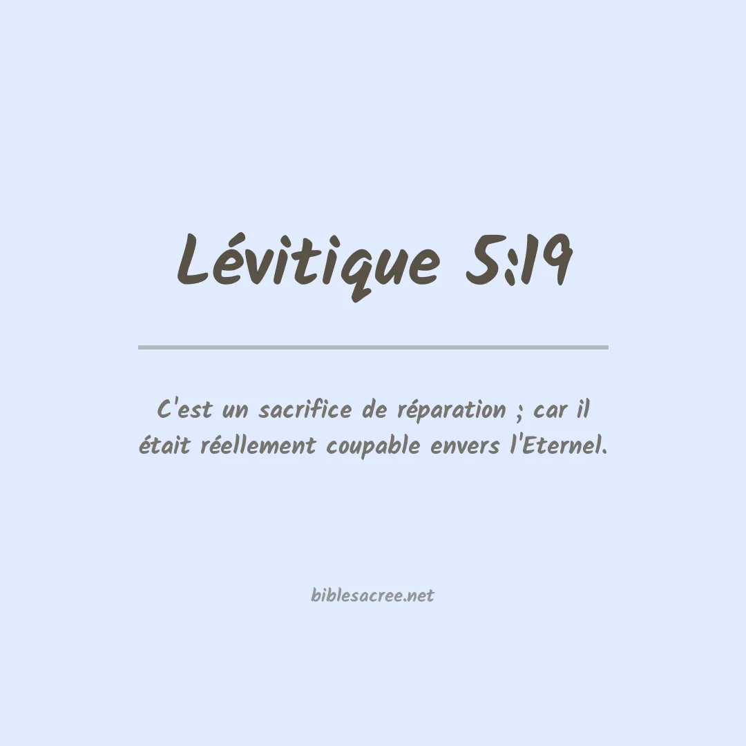 Lévitique - 5:19
