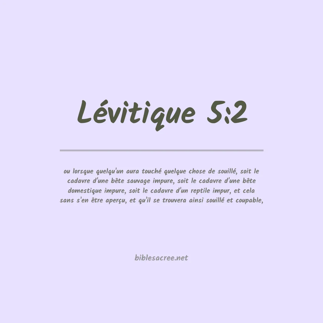 Lévitique - 5:2
